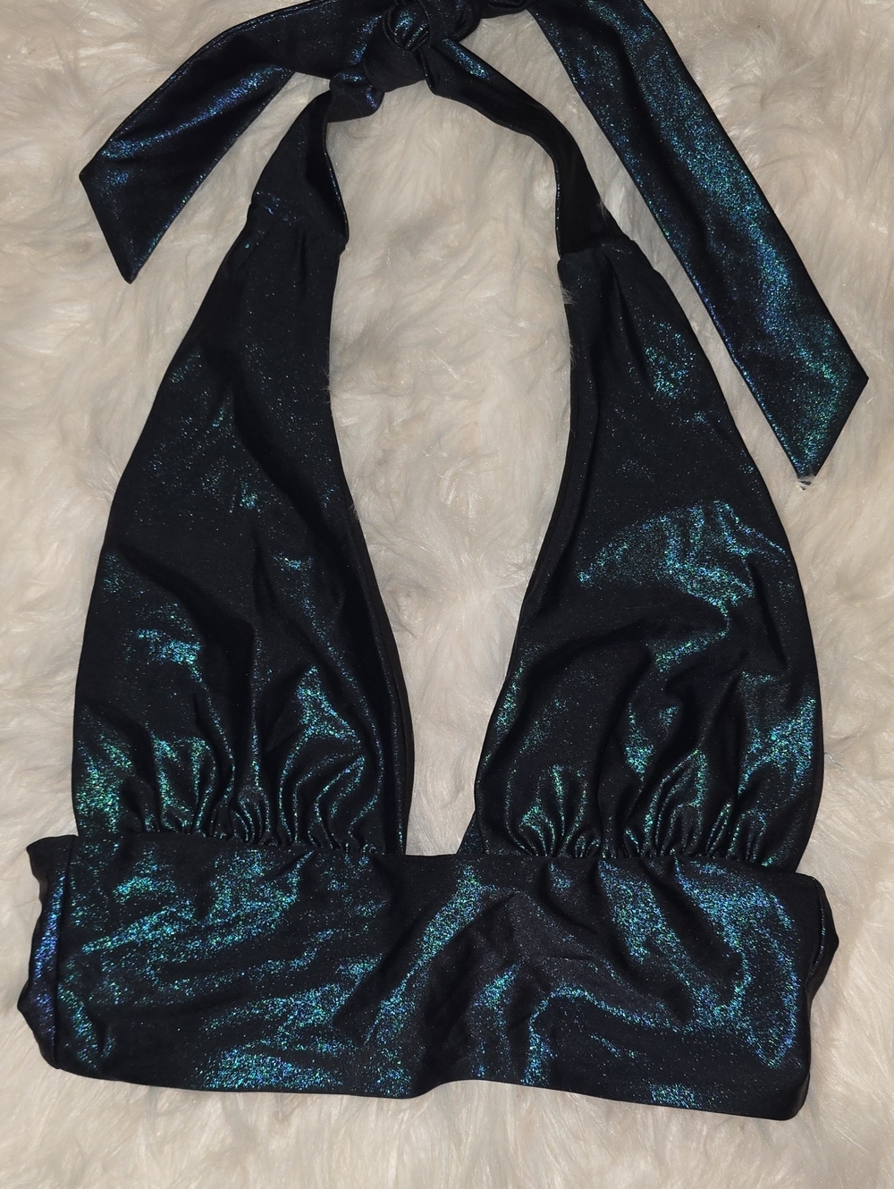 Beach Riot Louise Bikini Top in the colorway Shadow Shimmer SIZE S